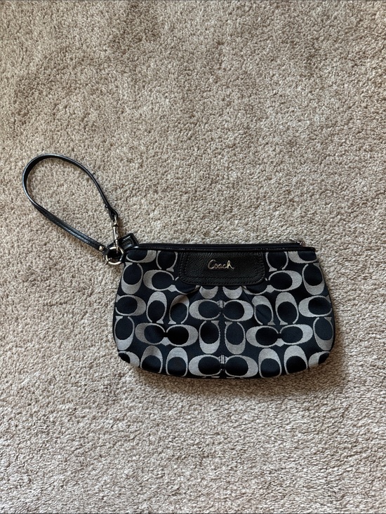 Coach Handbags - Coach Signature Wristlet Clutch, Black